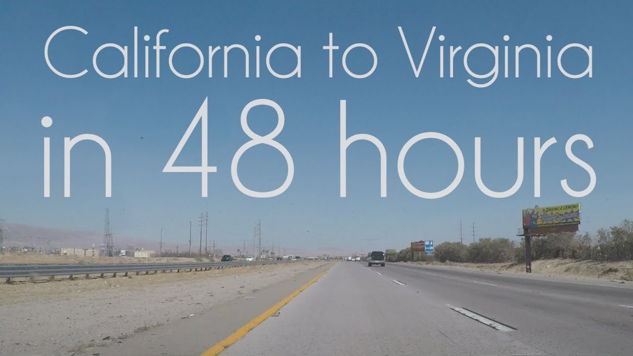 How Many Hours From Virginia To California