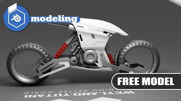 Blender concept motorbike  tutorial free download