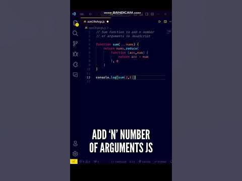 😃😃 Write Sum Function to Add n Number of Arguments in JavaScript ES6 # ...