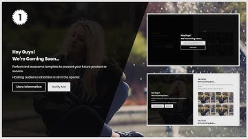 Coming Soon HTML Template - PART 1 ( Using HTML, CSS & JS Only)