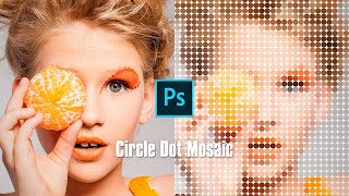 Turn a photo into an illustration! Effects of Circle Dot Mosaic in Photoshop 2019