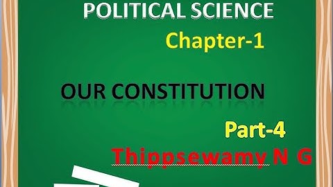 Our Constitution| Political Science| 9th  Standard| English Medium| Social Science| Part-4 | NGT