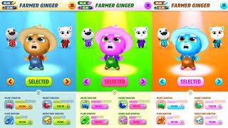 Talking Tom Gold Run - 3x Colors Reaction Farmer Ginger Android Pad Gameplay screenshot 5