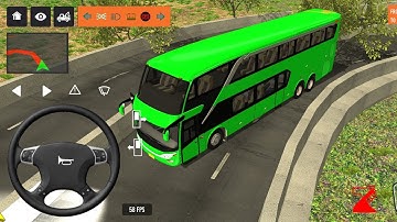 2025 new coach bus simulator 💥 || indonesia bus simulator part-12 #bus #game #simulator #comman  