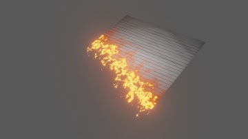 Burning virtual paper using Blender.