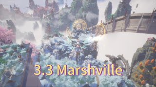 3.3 Marshville Scenery Snowfield Ice lake Relaxing Tower of Fantasy Marshville Music 幻塔