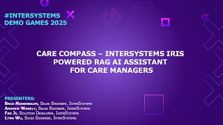 Care Compass – InterSystems IRIS powered RAG AI assistant for Care Managers
