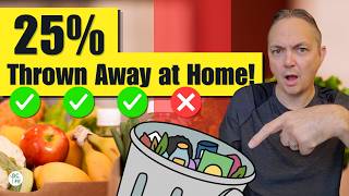 25% of groceries are thrown away after they get home! 5 steps to waste less food and save money