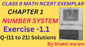 NCERT Exemplar Ex-1.1 Questions -(11 to 21) Solutions|Ch 1 Class 9 Maths|Number System Class 9 Maths