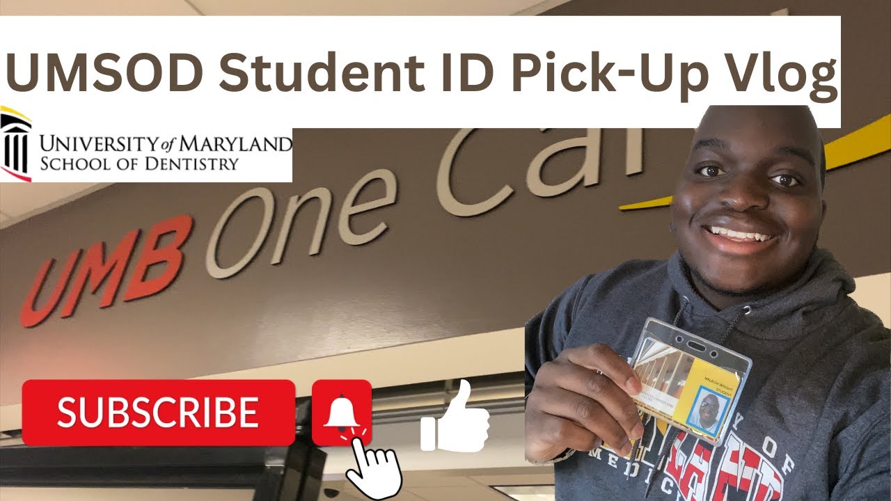 University Of Maryland Dental School Student ID PickUp Vlog YouTube