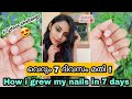 7 days nail growth challenge  how to grow  nails in 7 days  with proof  malayalam   sona