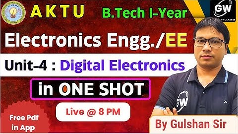 Electronics Unit 4 By Gulshan sir I Gateway Classes