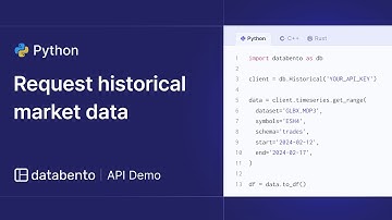 How to request historical market data using Python | Databento