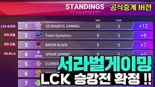 [트할] 서라벌게이밍 LCK 승강전 확정 !! 응원해주셔서 감사합니다 | 공식중계 하이라이트 |