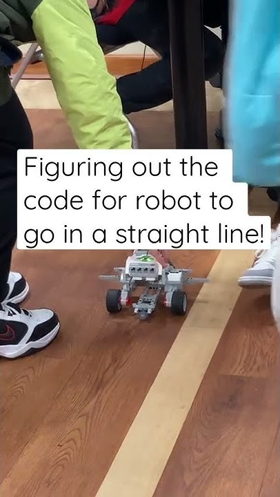 Figuring out the code for robot to go in straight line! #robotics #ev3 ...