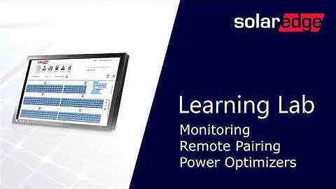 Remote Power Optimizer Pairing SolarEdge Monitoring
