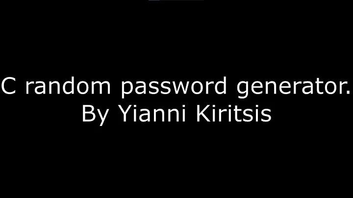 Create Strong Passwords with this C-based Random Password Generator