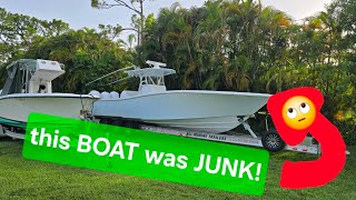 Re-wiring a 36ft YELLOWFIN center console boat. [part 1]