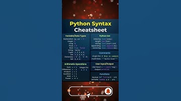 Python Syntax Cheatsheet 🐍 – Master Python in Minutes!