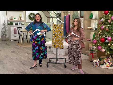 AnyBody Pull-On Printed Midi Skirt on QVC @QVCtv