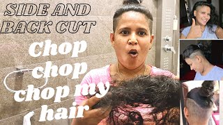 How to cut undercut hair for women with curly hair at home. #undercut #shave #srilanka #mohawk