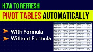Excel pivot table auto refresh | Advanced pivot tables | Update pivot table source vba
