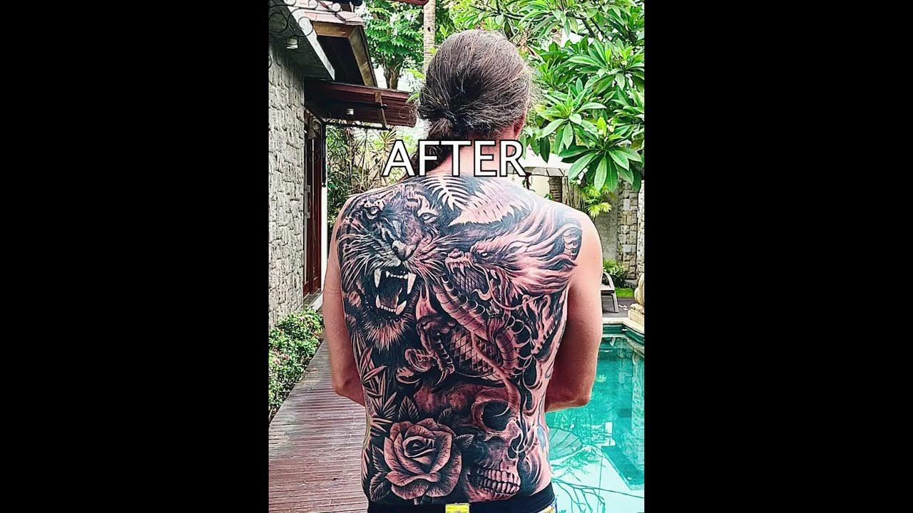 Back piece tattoo, The Life Ink Bali. YouTube