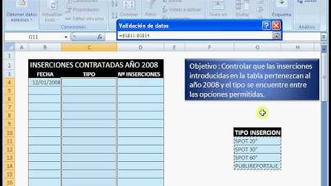 Video Excel   Validación de Datos