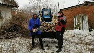 Крадемо дрова з Донькою Трактором Т-40АМ оце попали...