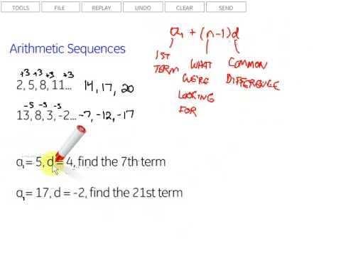 arithmetic sequences and series formulas