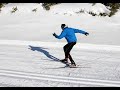 Developing a solid push off when skating on cross country skis