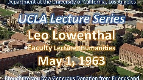 Leo Lowenthal lecturing at UCLA 5/1/1963