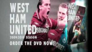 West Ham United 2009/2010 Season Review
Order the DVD now from www.tikabooson.com
Scott Parkers stunning form stood out in a 2009/10 season that proved tough in many ways for West Ham United. Ultimately, however, the Hammers overcame the challenges that were laid in front of them and, with new chairmen David Sullivan and David Gold at the helm, ensured their Barclays Premier League survival. Relive the best of the season with this DVD which features every victory and every West Ham Premier League goal from the 2009/10 campaign.
On the pitch, the talismanic Parker, whose fantastic goal in the 3-2 home victory over Wigan Athletic all but assured the clubs top-flight future, led the way. While the lows may have outweighed the highs, the form of Robert Green and Carlton Cole, the continued emergence of youngsters like Zavon Hines and Junior Stanislas and long-term financial stability all point to a better, brighter future for West Ham United.
Premier League & West Ham United cleared content West Ham United 2009/2010 Season Review