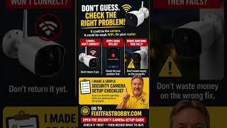 Security Camera Won’t Connect? Don't return it yet! #wifi fix #securitycamera #fixitfast