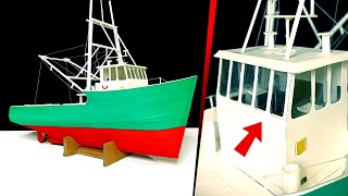 Cardboard ship Andrea Gail, how to make an RC model of a fishing boat