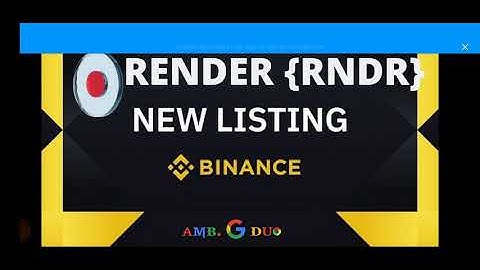 Binance Will List Render (RNDR)
