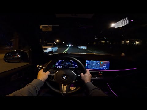 2022 BMW X7 POV Night Drive Ambient Lighting