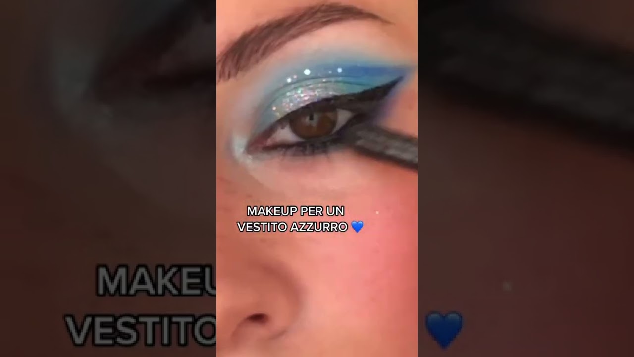 Trucco occhi per un vestito azzurro 💙 makeup tutorial #truccoocchi