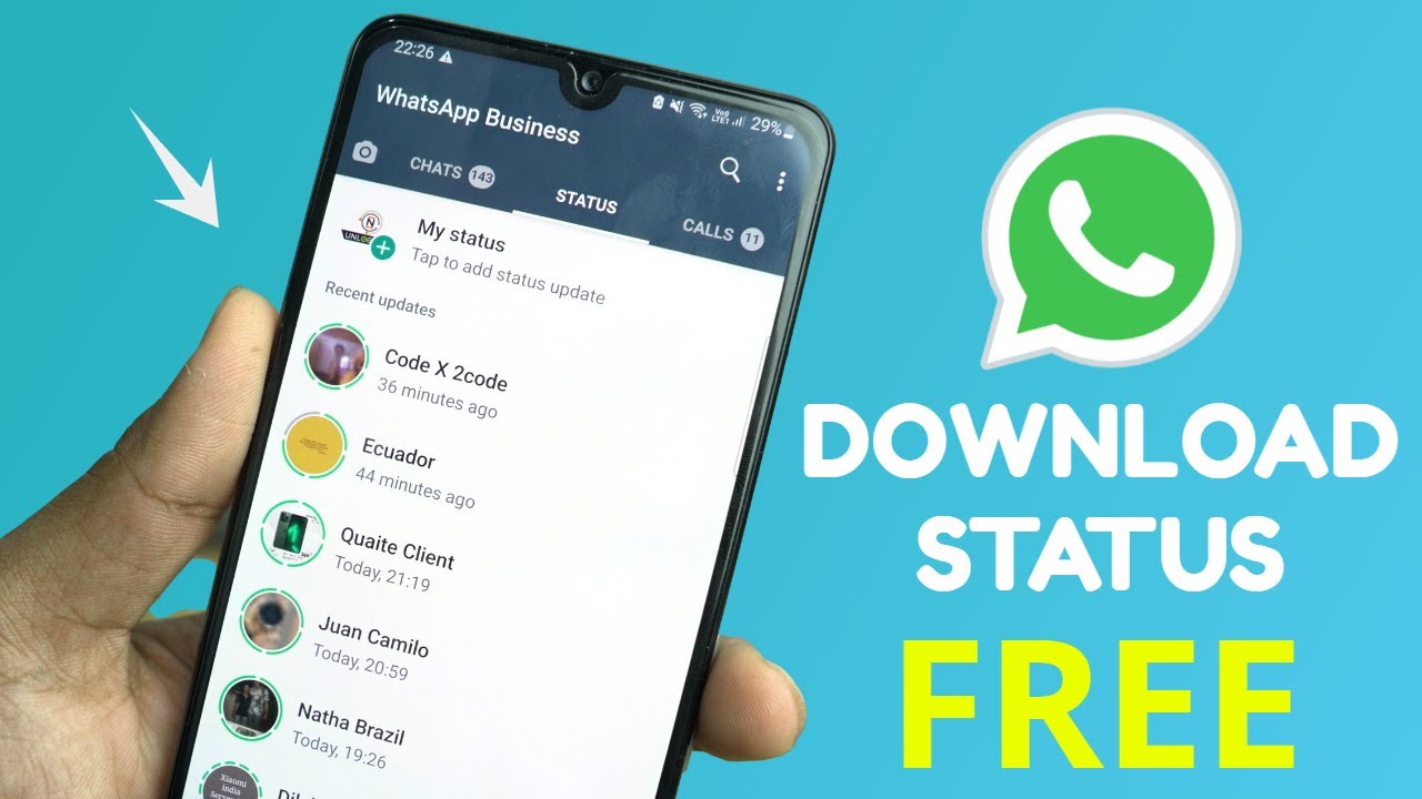 How To Save Your Freinds Whatsapp Status Free Download Status YouTube