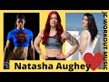 Natasha Aughey Workout Motivation with big glutes at home