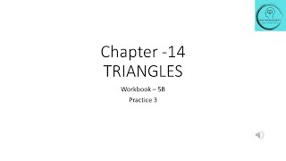 Singapore Math - Grade 5 - Workbook Math 5B - Chapter 14 Triangles - Practice 3