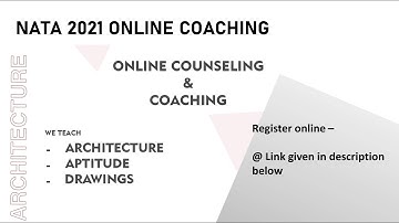 NATA 2021 online coaching  | NATA EXAM 2021|