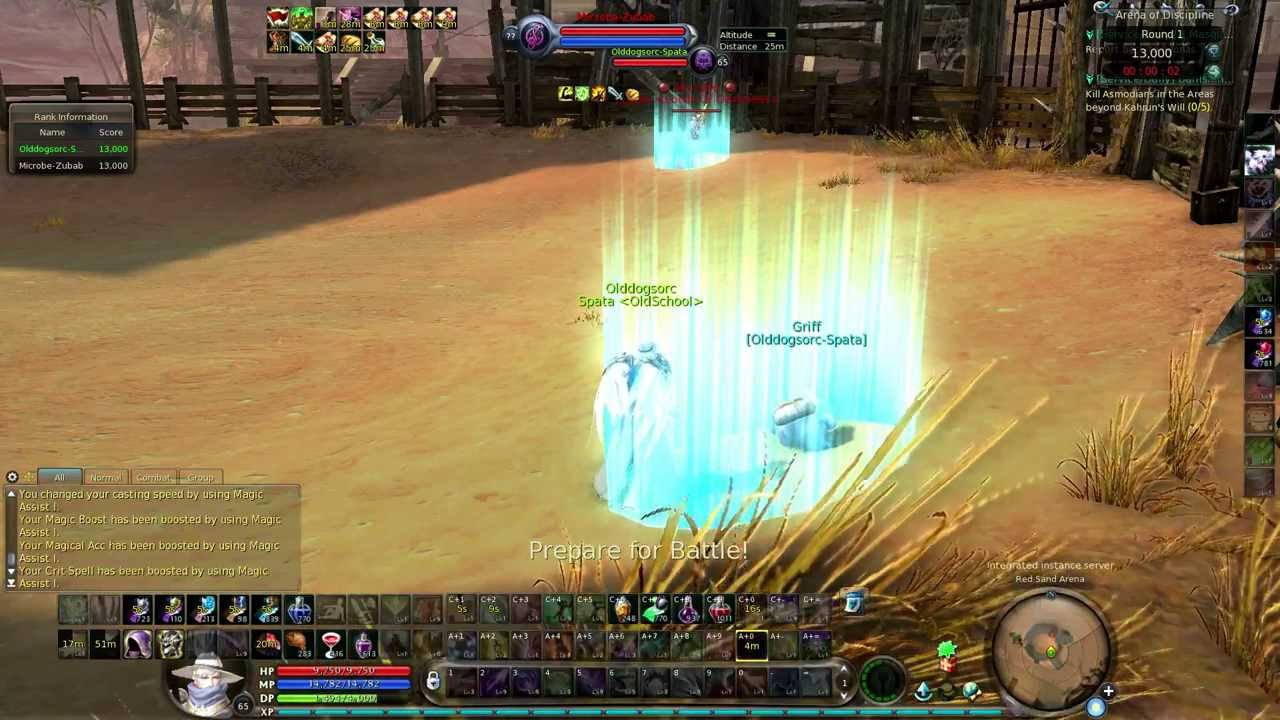 Aion EU Spatalos server 1vs1 arena Olddogsorc vs Microbe