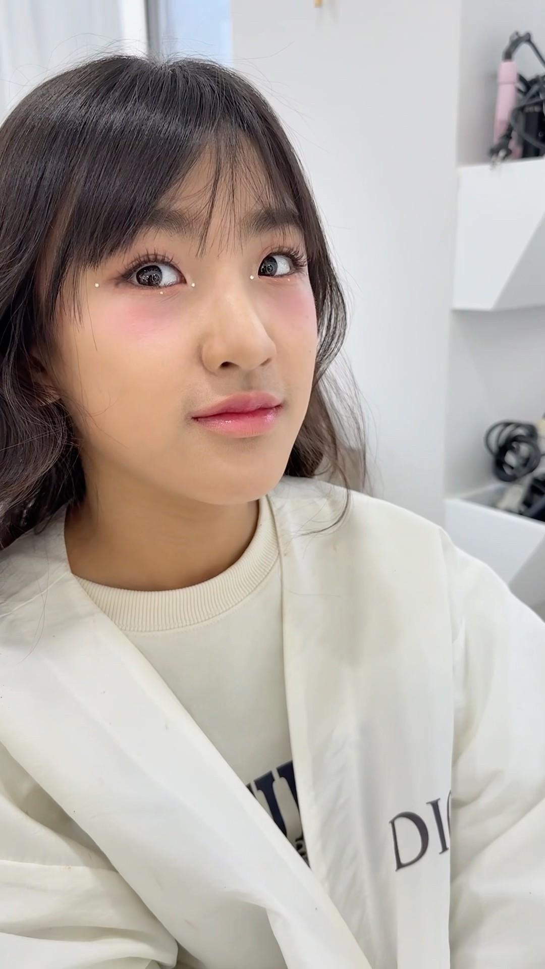 かんあきあさひ三姉妹、韓国でアイドルヘアメイク体験してみた♪ #shorts #diod  #かんあきチャンネル