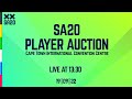 SA20 Auction  Live stream