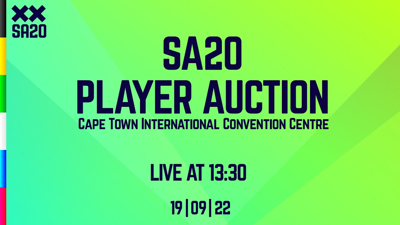 SA20 Auction Live stream