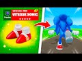 Je deviens sonic pour tricher dans une course fortnite 