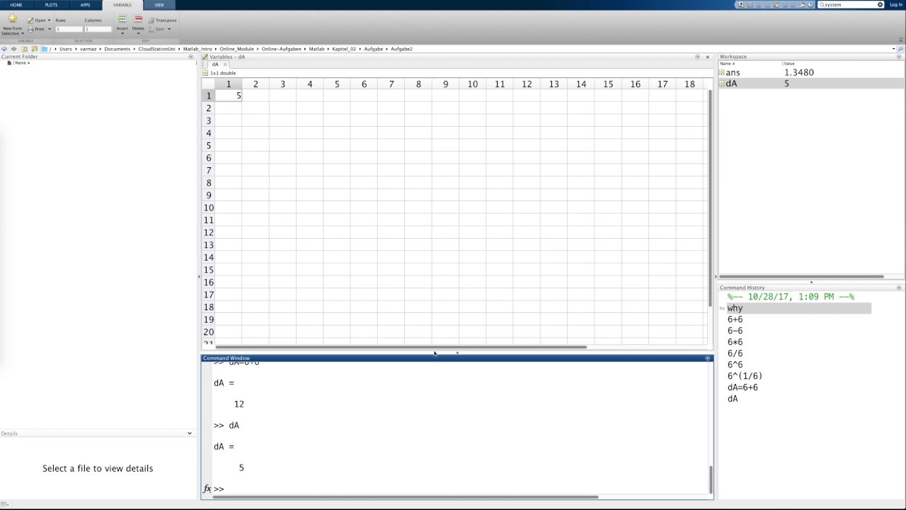 Matlab(R) Intro | Online-Modul 1: Programmeinstieg | Teil 2 - YouTube