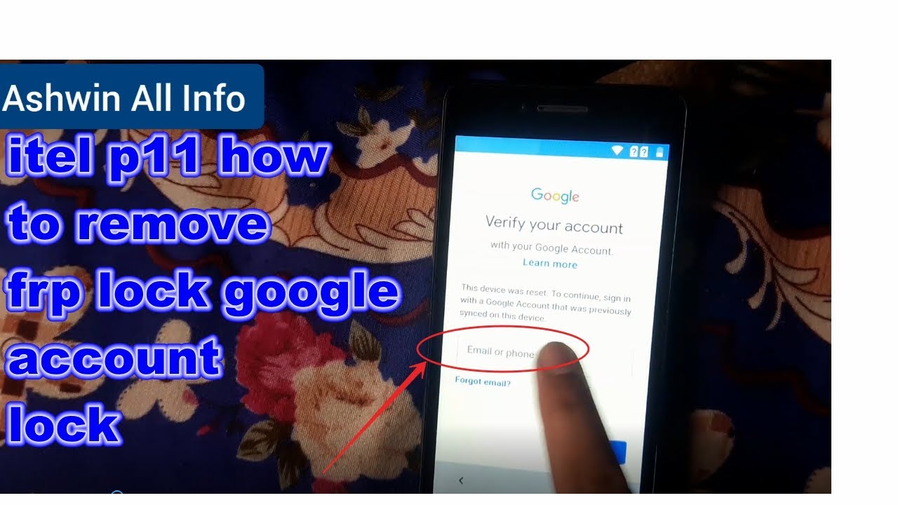 itel p11 how to remove frp lock /google account lock