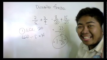 visualizing addition and subtraction of dissimilar fractions